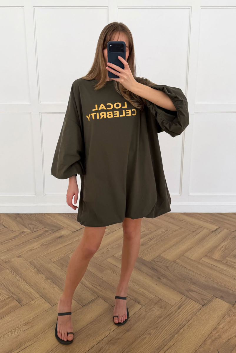 Футболка баллон Label .B, цвет: хаки,  купить онлайн