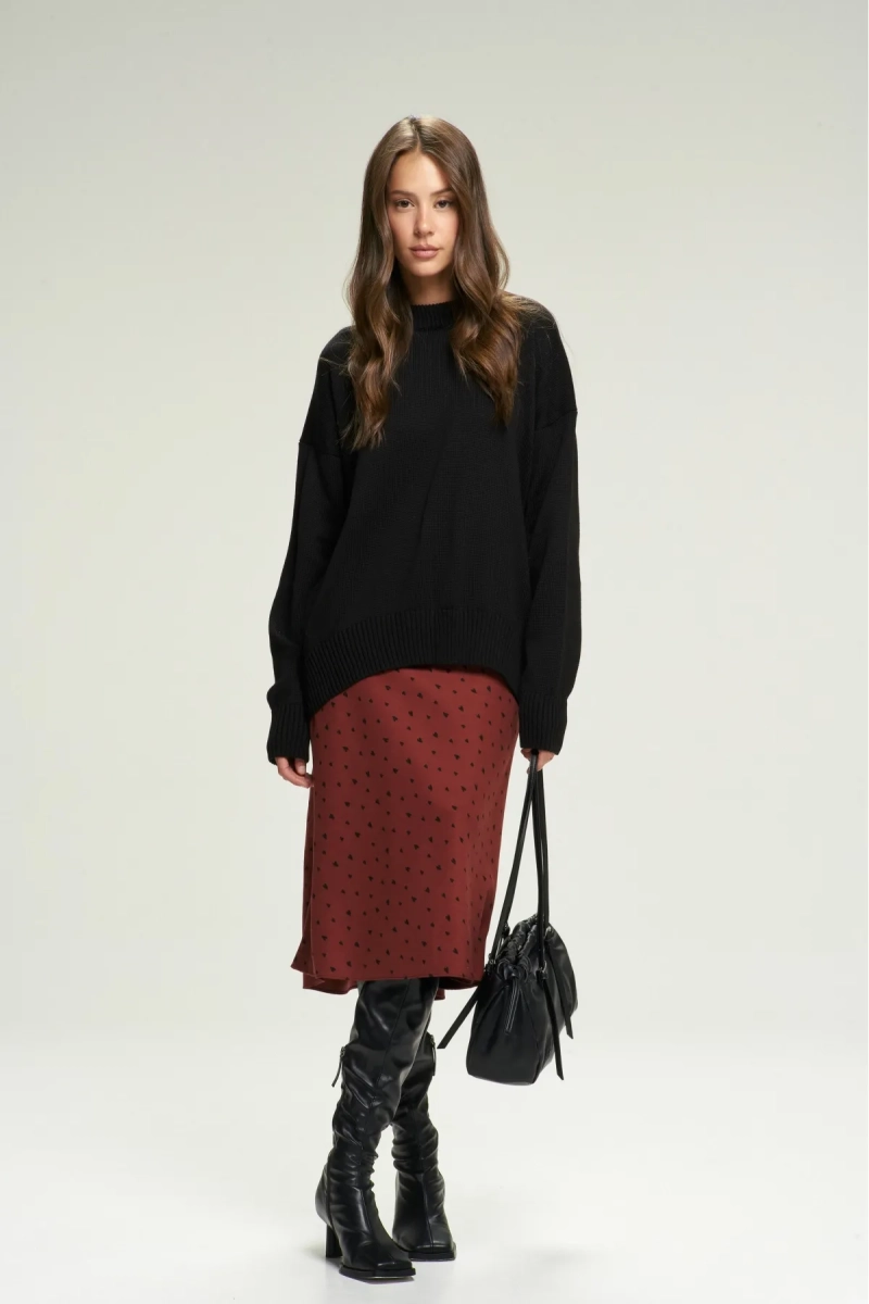 Юбка с тесьмой с сердечком Wine