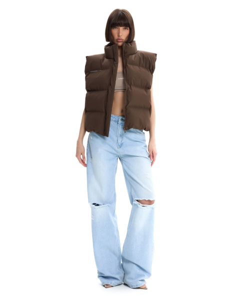 Жилет базовый мини Suborbia, цвет: коричневый, 006841 купить онлайн