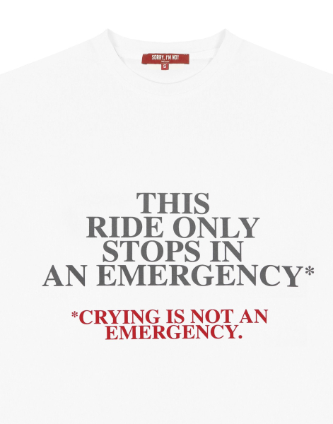 Футболка EMERGENCY SORRY, I’M NOT, цвет: белый,  купить онлайн