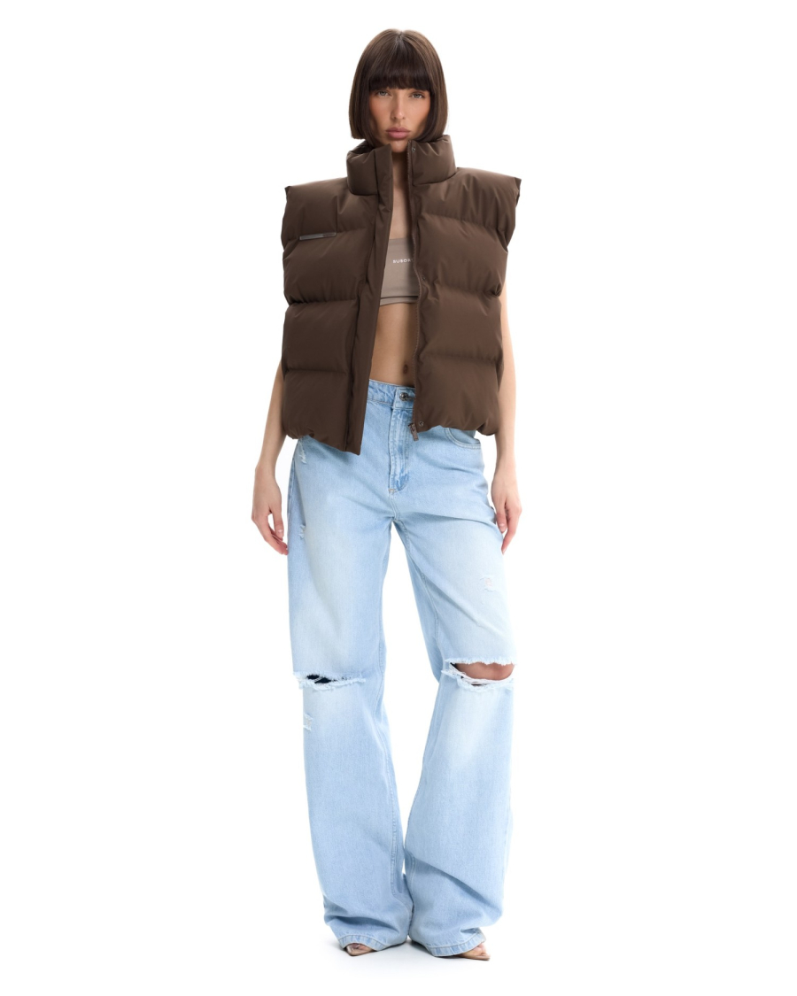 Жилет базовый мини Suborbia, цвет: коричневый, 006841 купить онлайн