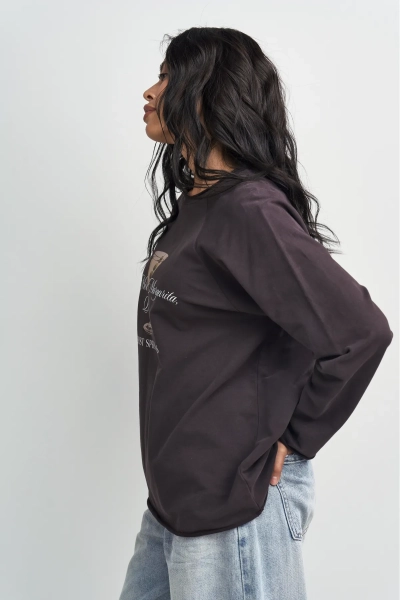 Лонгслив Маргарита Erist store, цвет: шоколадный, НФ-00003436 купить онлайн