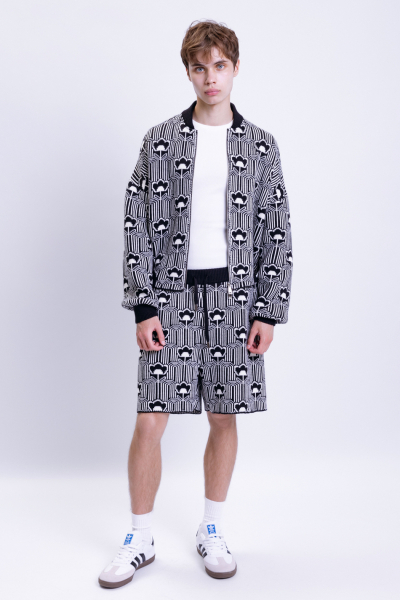 Шорты Street style Long CREATORÉ, цвет: черный/белый, 05-СТ02024/1.19 купить онлайн