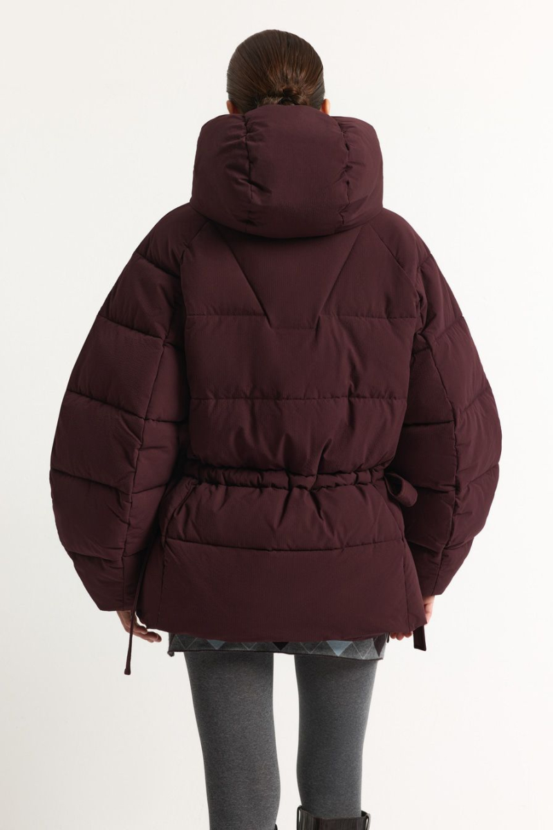 Пуховик с капюшоном TOPTOP, цвет: Бордовый, TT.042.17963.330 купить онлайн