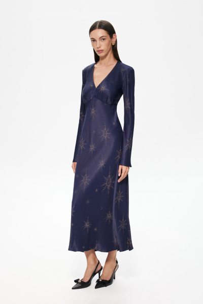 Платье полуприлегающее с принтом