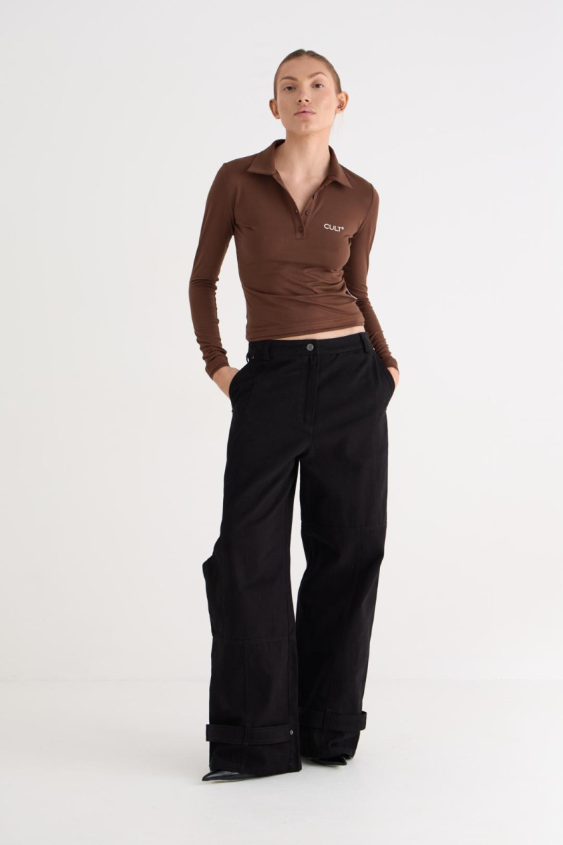 Поло с длинным рукавом Flitter CULT, цвет: коричневый,  купить онлайн