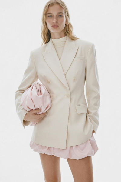 Двубортный жакет TOPTOP, цвет: молочный, TT.060.19149.120 купить онлайн