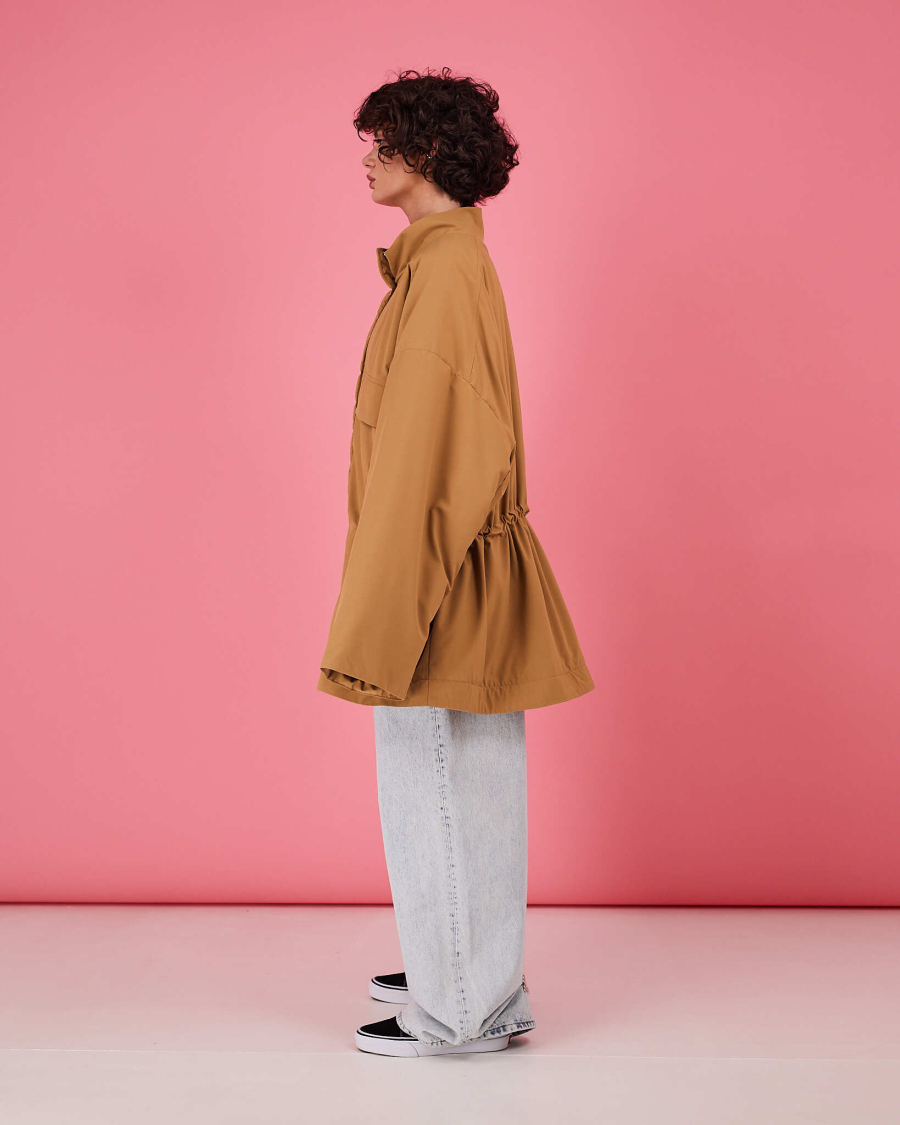 Куртка демисезонная с кулиской TABOO, цвет: горчица, KS05 купить онлайн