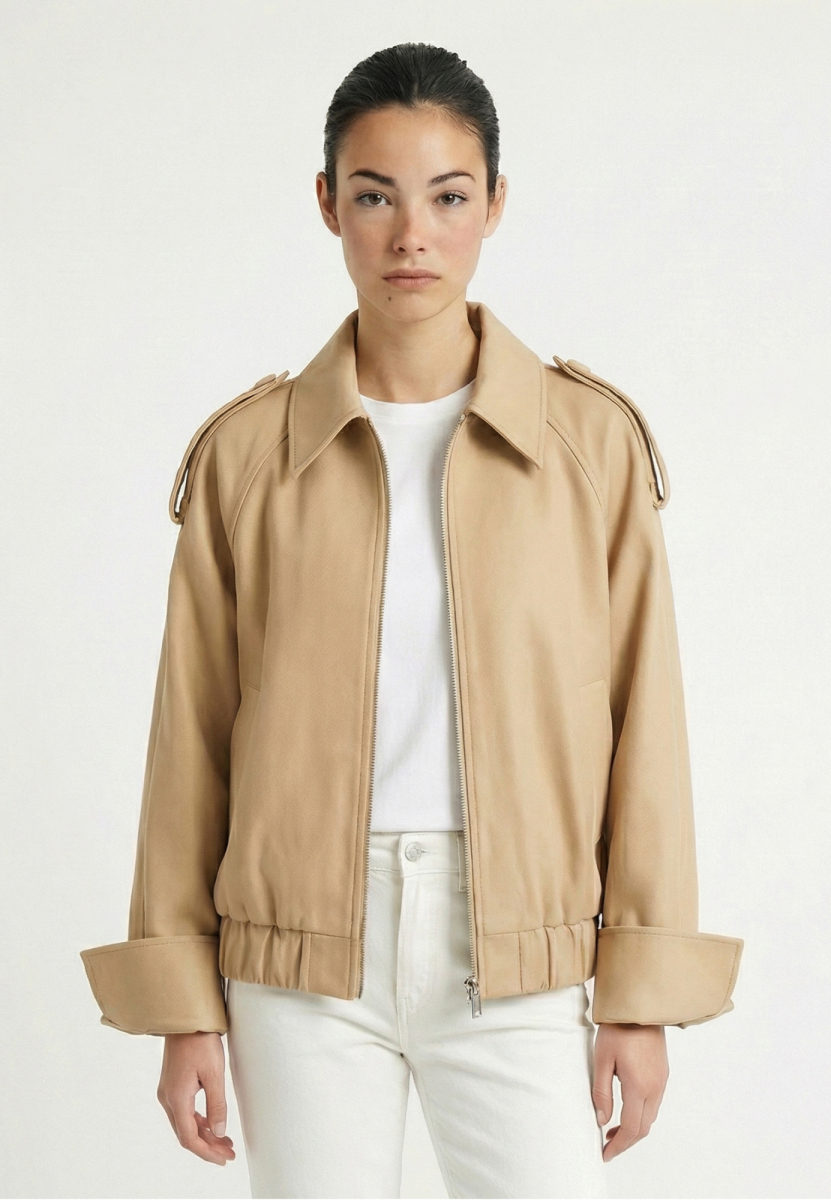 Куртка из плащевой ткани с рукавом реглан