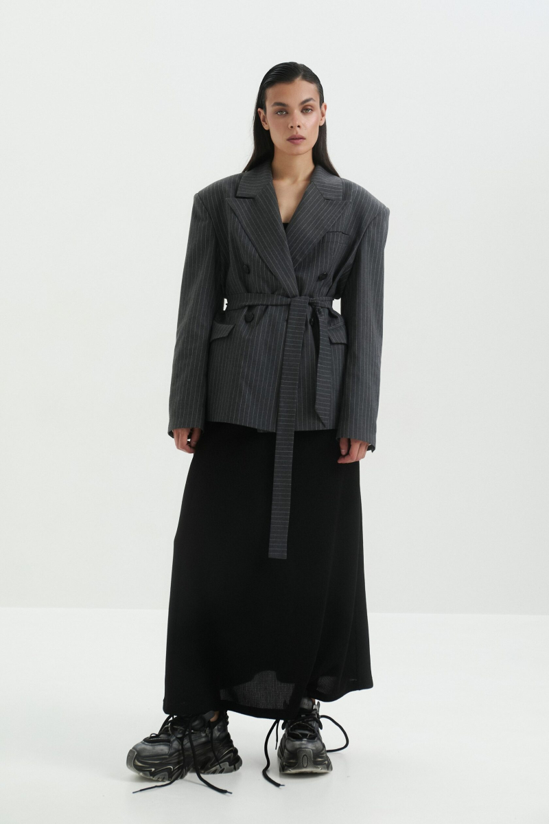 Пиджак с поясом marte, цвет: серый,  купить онлайн