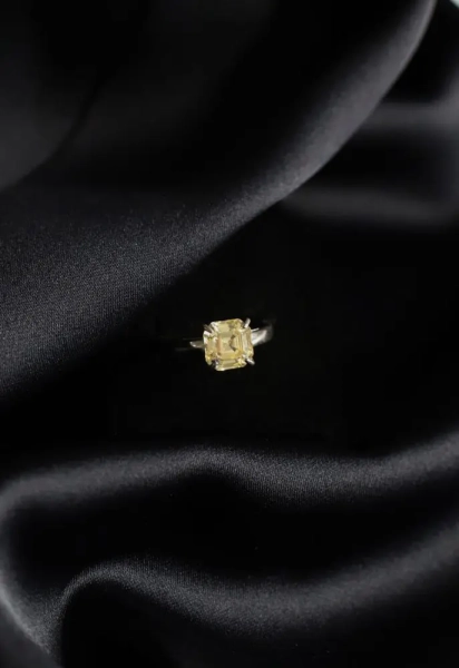 Кольцо «TOSYA PREMIUM» с желтым фианитом Diamond