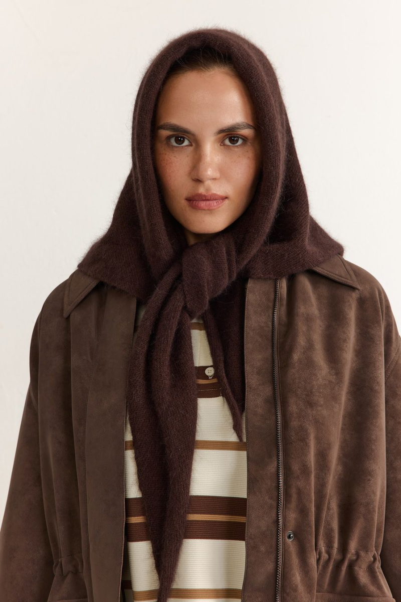 Косынка из смесовой ангорской шерсти