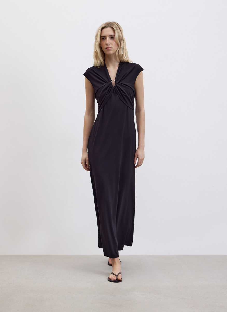 Платье миди с драпировкой