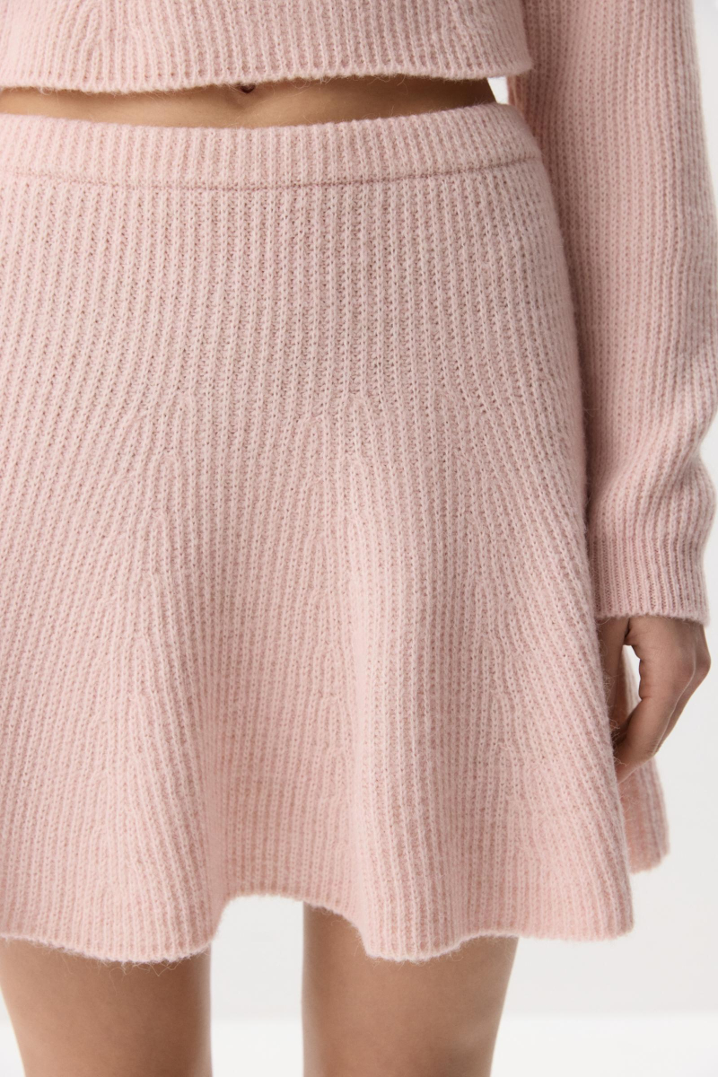 Юбка вязанная с шерстью-альпака Charmstore, цвет: розовый, 311-446108-221 купить онлайн