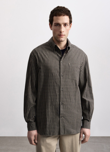 Рубашка в клетку из плотного мягкого хлопка