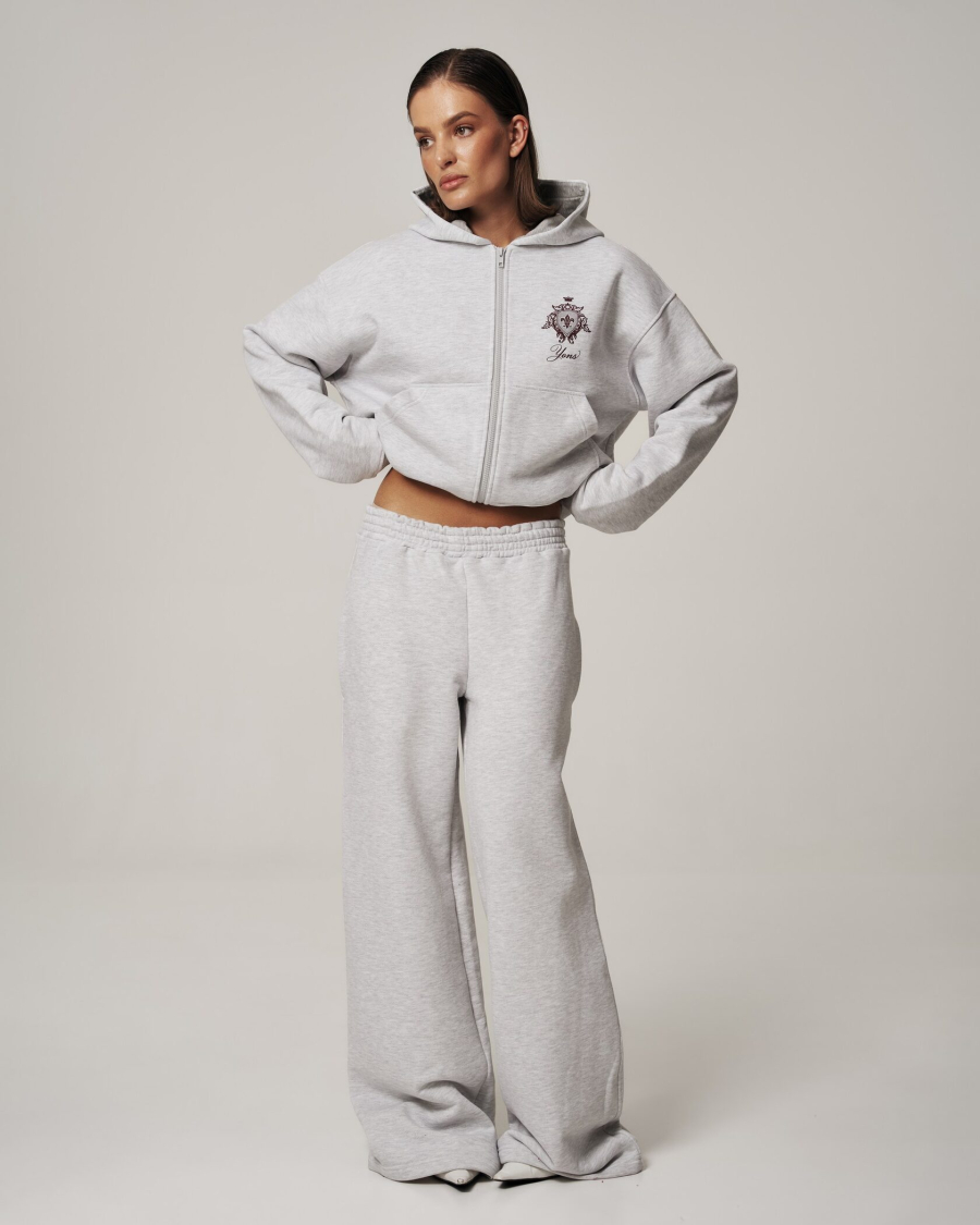 Худи YONS STUDIOS MELANGE YONS, цвет: серый, YO-787 купить онлайн