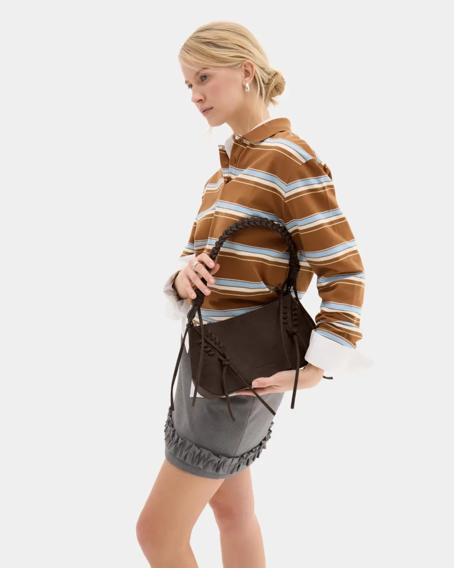 Сумка с декоративной шнуровкой Arny Praht, цвет: брауни  купить онлайн