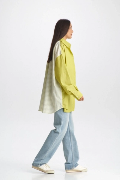 Рубашка Lime Double color #2 Erist store, цвет: лайм, НФ-00001530 купить онлайн