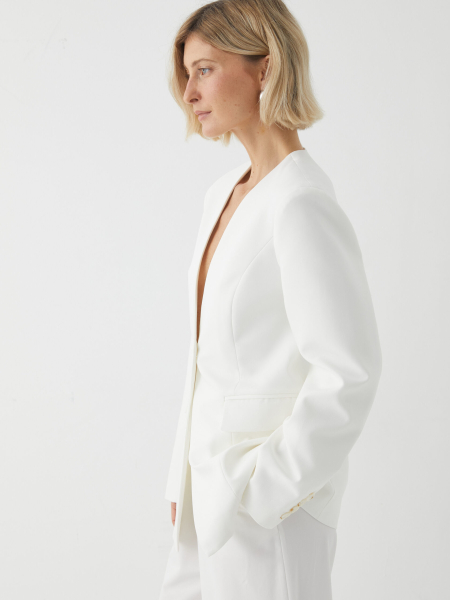 Приталенный жакет Marou, цвет: белый, Mar_26020703 купить онлайн