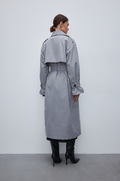 Тренч оверсайз Charmstore, цвет: серый, 5650-6224-1001 купить онлайн