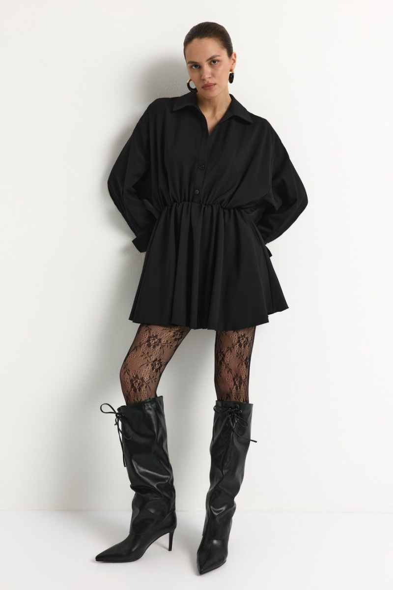 Платье-рубашка TOPTOP, цвет: Черный, TT.010.18008.900 купить онлайн