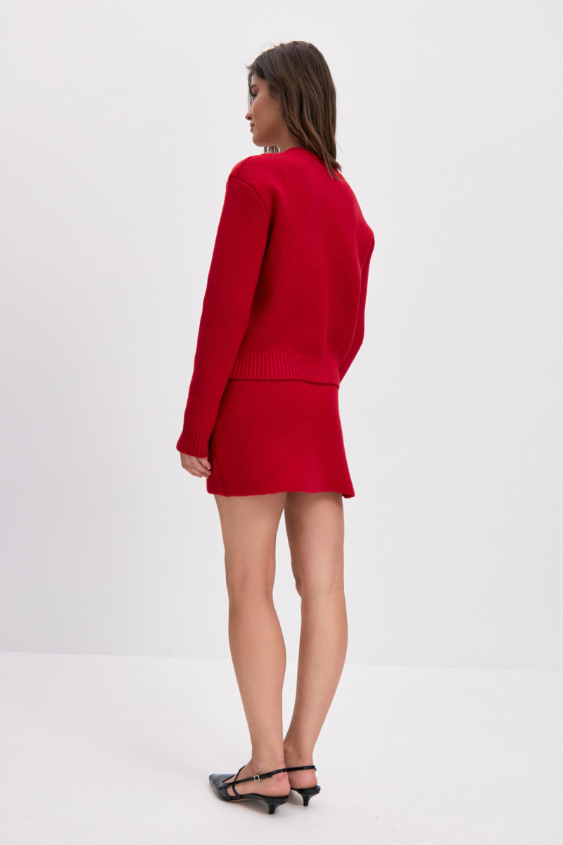 Кардиган с декоративными пуговицами Charmstore, цвет: красный, 305-32081-440 купить онлайн