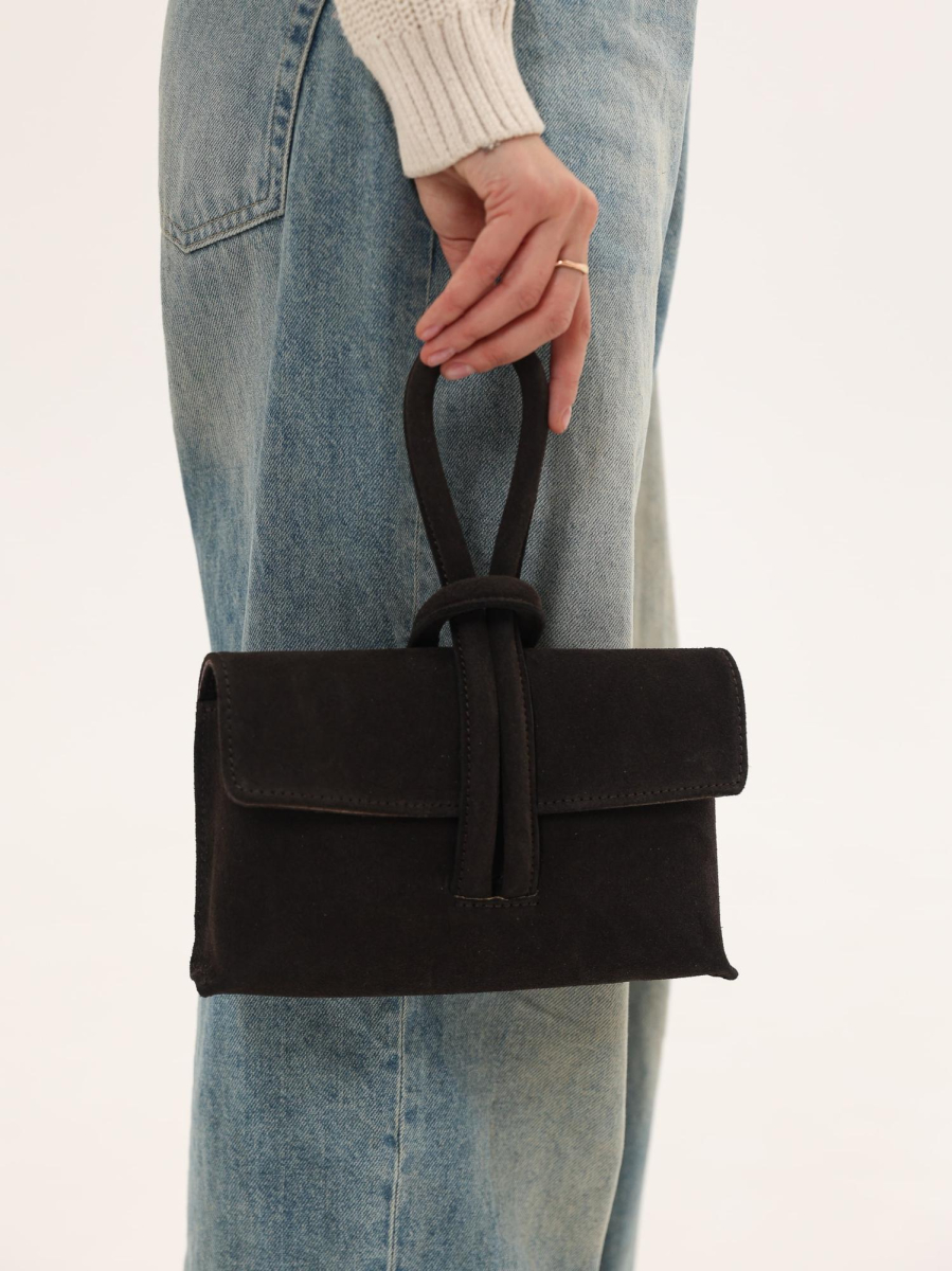 Сумка Мишель LUNAVERA, цвет: замша темный шоколад J-704-PHR 7058 купить онлайн