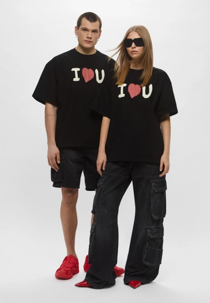 Футболка I <3 U Berhasm, цвет: Черный, tsh25-14-black купить онлайн