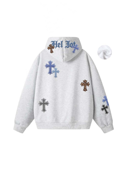 Худи на молнии HELIOT EMIL shvetsov store, цвет: серый меланж, HPK-FAW26W91C13 купить онлайн