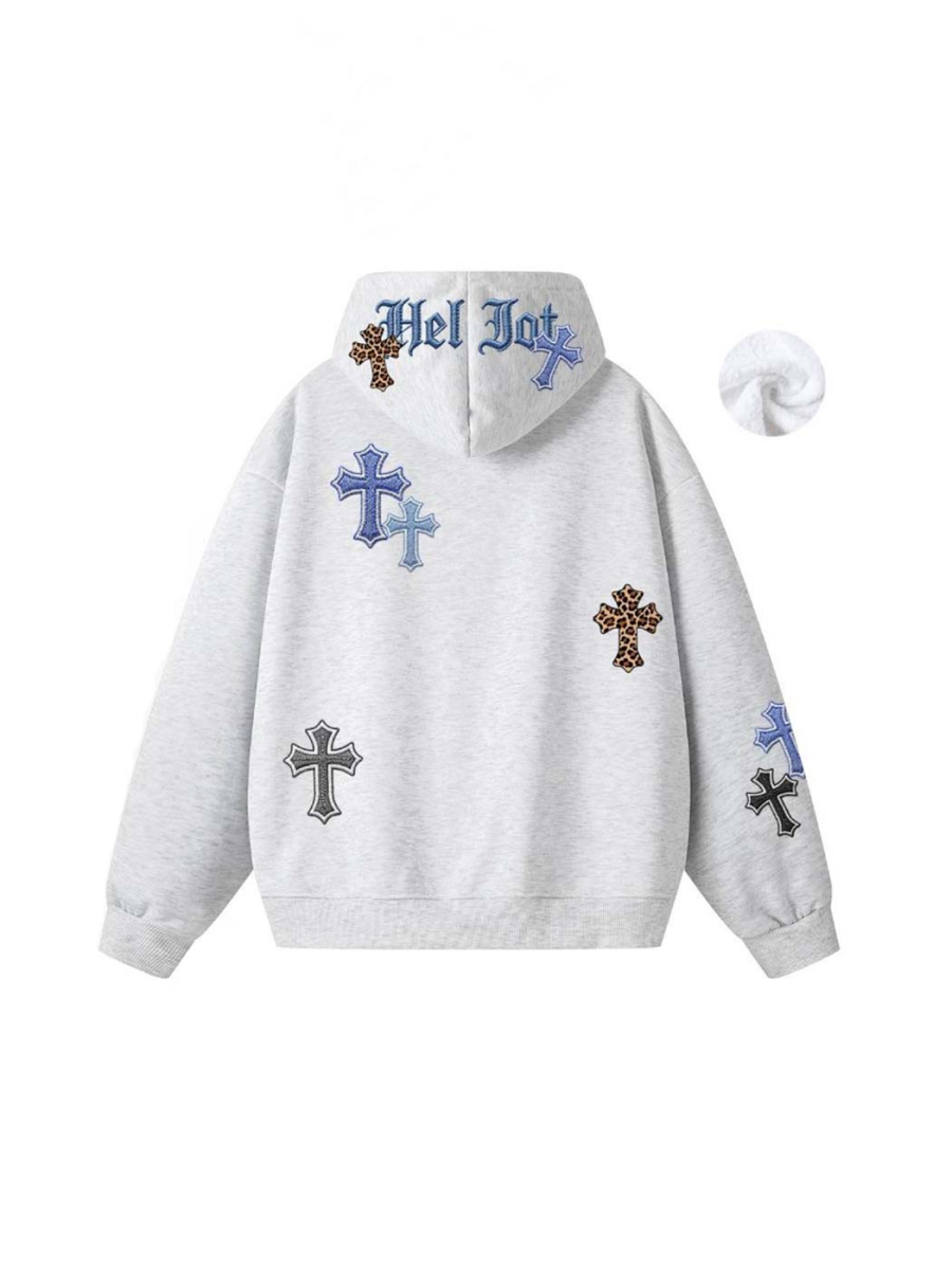 Худи на молнии HELIOT EMIL shvetsov store, цвет: серый меланж, HPK-FAW26W91C13 купить онлайн