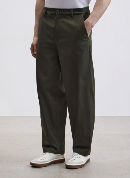 Прямые брюки из испанского хлопка ALL WE NEED, цвет: хаки, 2603M16122-27 купить онлайн