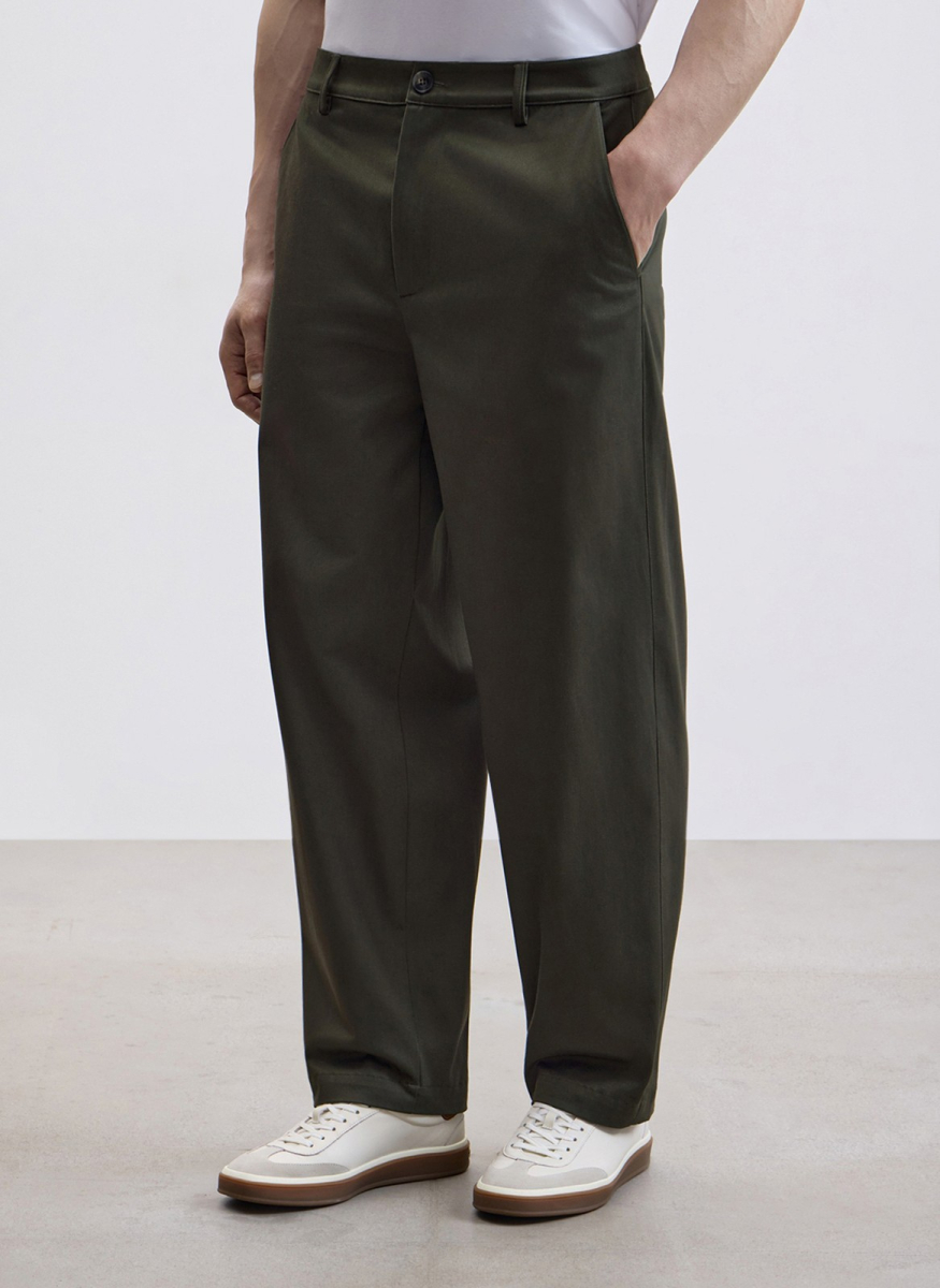 Прямые брюки из испанского хлопка ALL WE NEED, цвет: хаки, 2603M16122-27 купить онлайн