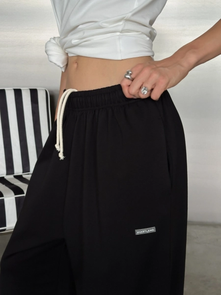 Брюки на резинке MIARTLAND, цвет: Черный, НФ-00000771 купить онлайн