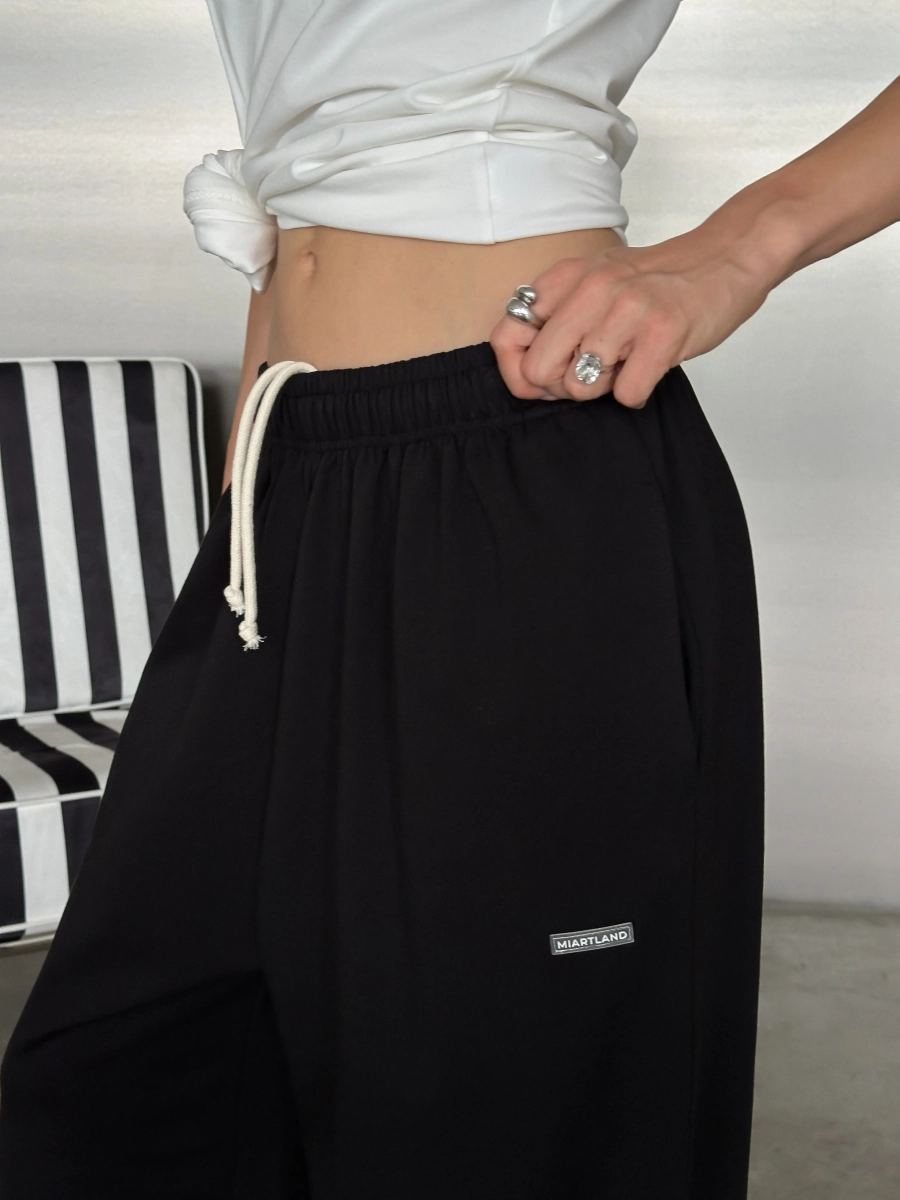 Брюки на резинке MIARTLAND, цвет: Черный, НФ-00000771 купить онлайн
