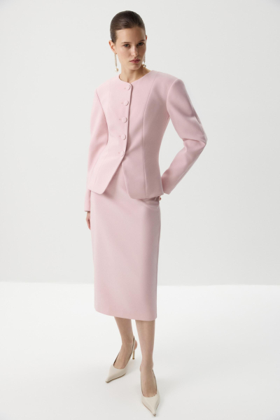 Юбка прямая миди Charmstore, цвет: розовый,  купить онлайн