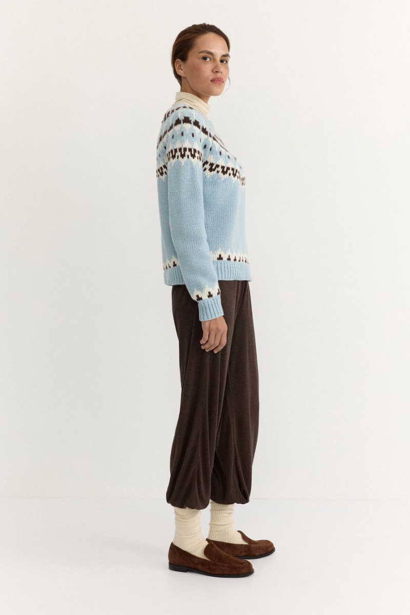 Джемпер с принтом TOPTOP, цвет: голубой с принтом, TT.050.17397.601 купить онлайн