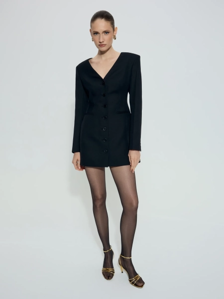 Платье с вырезом на спине ANNA PEKUN, цвет: Черный,  купить онлайн