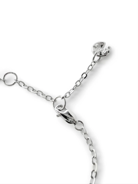 Серебряный браслет-кувшинка на ногу «Васюганские болота» с горным хрусталем SBLESKOM, цвет: серебро, 12161 купить онлайн