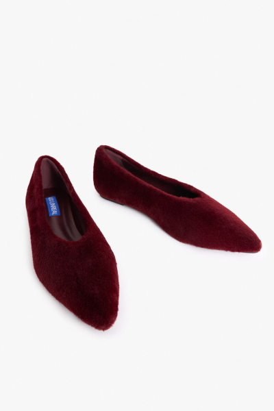 Балетки из экомеха Lera Nena, цвет: Бордовый LNU.106.18618.330 купить онлайн