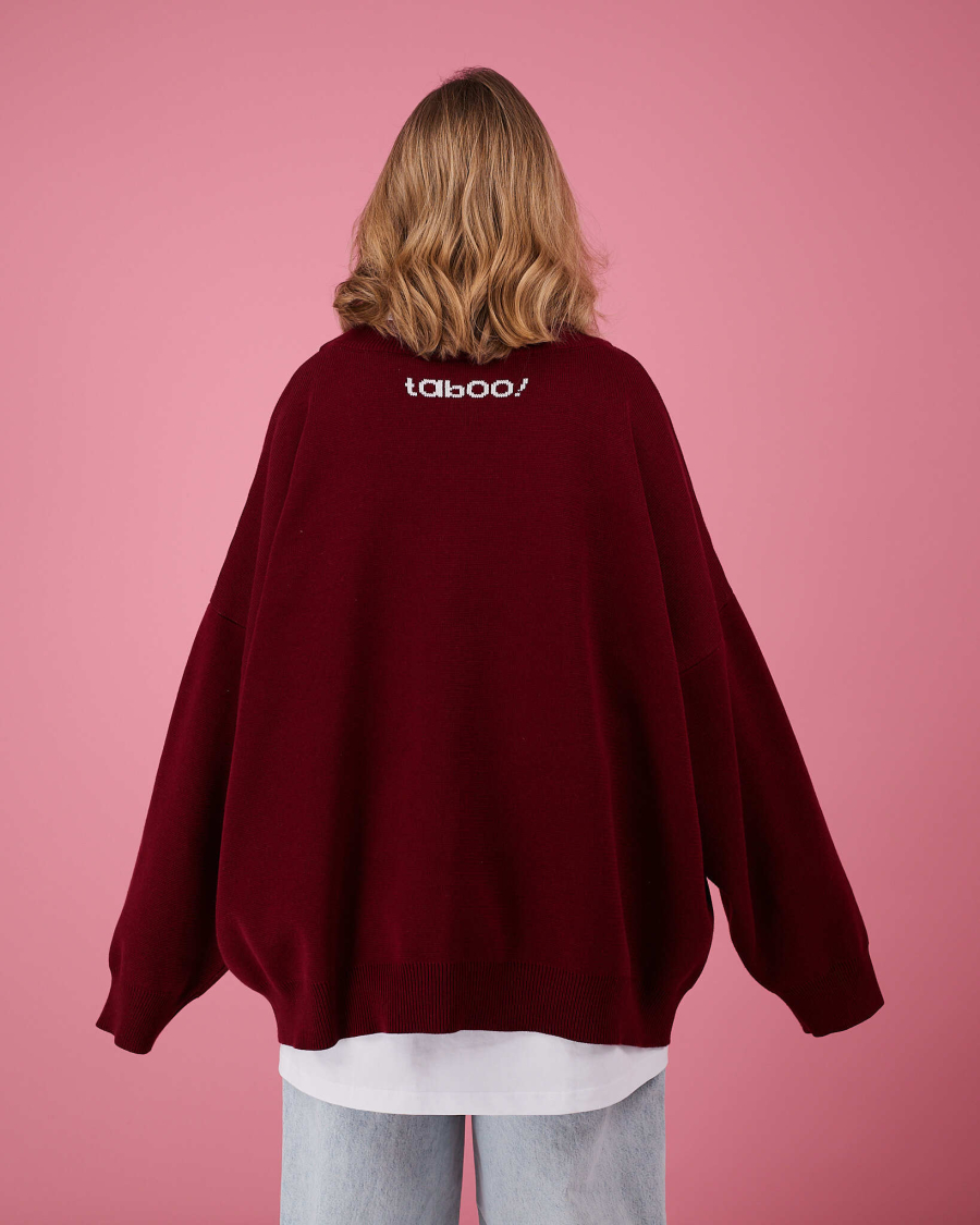 Свитер Супергероя TABOO, цвет: Бордовый, Svsuper купить онлайн