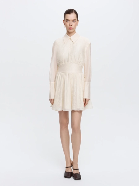 Платье с юбкой-солнцем ANNA PEKUN, цвет: кремовый,  купить онлайн