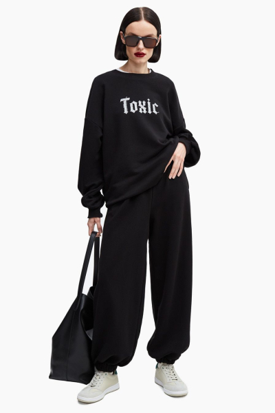 Брюки-джоггеры из смесового хлопка TOPTOP, цвет: Черный, TT.030.14503.900 купить онлайн