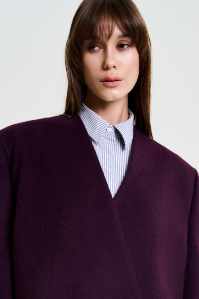 Пальто-пиджак без лацканов BURGUNDY Label .B, цвет: burgundy, Jc.30.4.0321/2.0225BRD со скидкой купить онлайн