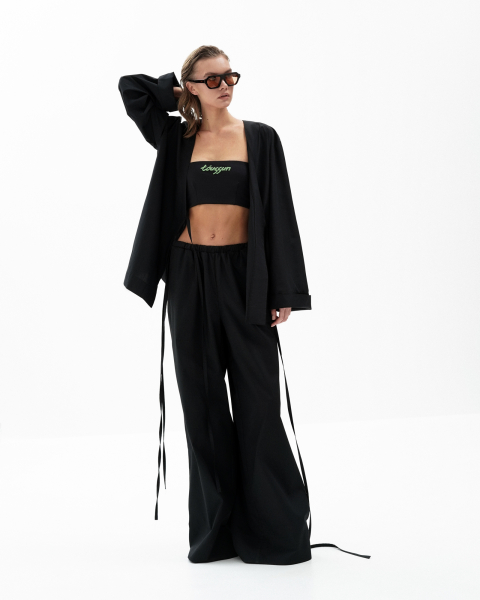 №046 Кимоно TÓUSSUN, цвет: Черный TS020460429 |новая коллекция купить онлайн