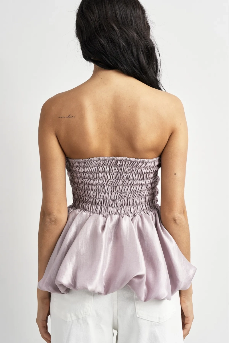 Топ-корсет с баской из органзы Erist store, цвет: сиреневый, НФ-00003440 купить онлайн