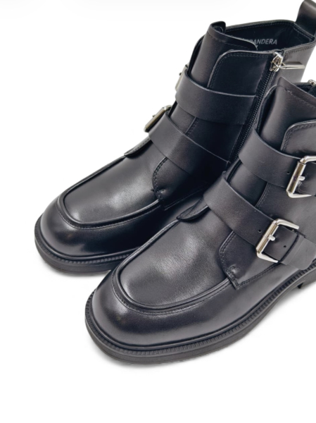 Ботинки зимние из натуральной кожи GRANDERA, цвет: Черный  купить онлайн