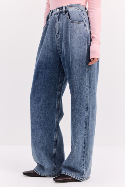 Джинсы с застежками на талии TOPTOP, цвет: голубой, TT.036.16087.600 купить онлайн