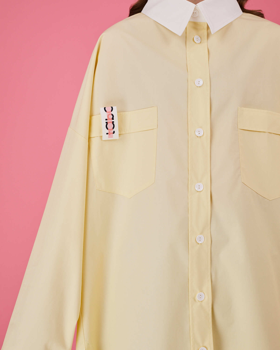 Рубашка макси оверсайз #23 TABOO, цвет: Желтый, Rub23 купить онлайн