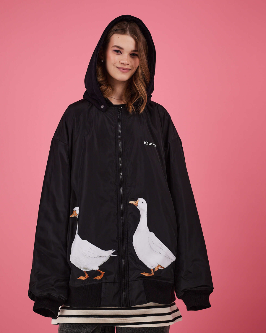 Бомбер Гусиный хоровод TABOO, цвет: Черный, BrMan купить онлайн