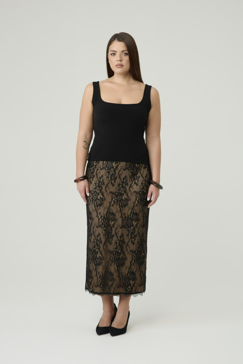 Майка с вырезом каре 4forms, цвет: Черный, 000019318 купить онлайн